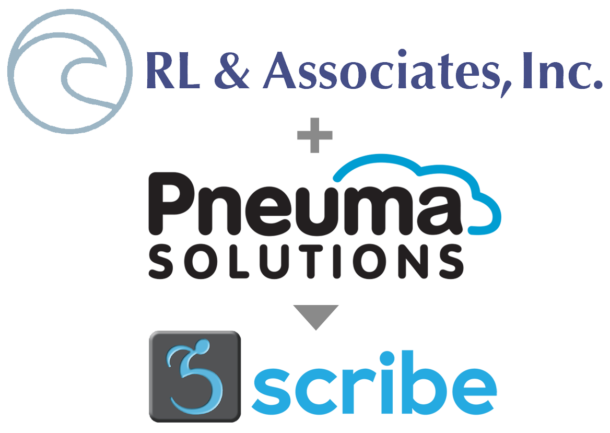 RL & Associates, Inc + Pneuma Solutions + Scribe logos